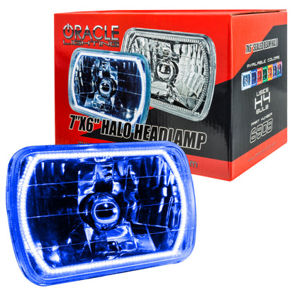 ORACLE Lighting Oracle Pre-Installed Lights 7x6 IN. Sealed Beam - Blue Halo 6908-002 6908-002 Photo - Close Up
