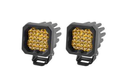 Diode Dynamics Stage Series C1 LED Pod Pro - Yellow Flood Standard ABL (Pair) DD6463P DD6463P Photo - Primary