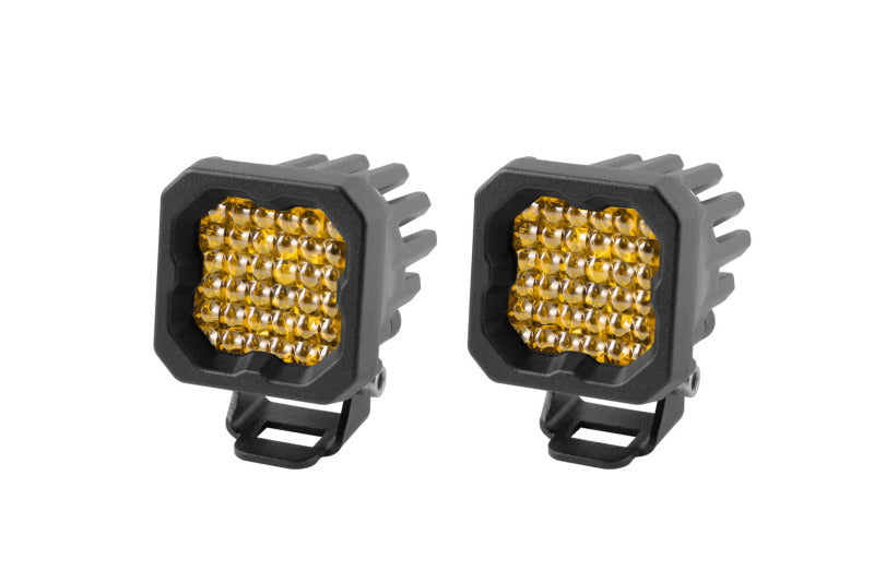 Diode Dynamics Stage Series C1 LED Pod Sport - Yellow Flood Standard ABL (Pair) DD6448P DD6448P Photo - Primary