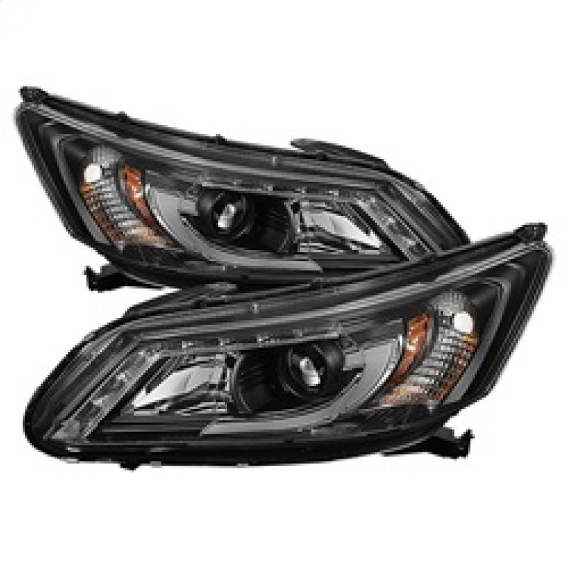 Spyder Honda Accord 2013-2015 4DR Projector Headlights Light Bar DRL Black PRO-YD-HA13-LBDRL-BK 5080530 5080530 Photo - Primary
