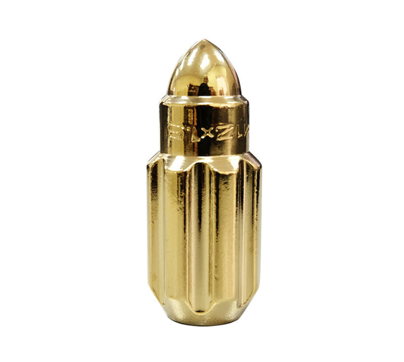NRG M12 x 1.5 Steel Lug Nut Set  Bullet Shape 21pc Chrome Gold W/ Lock Key LN-LS500CG-21 Photo - Primary