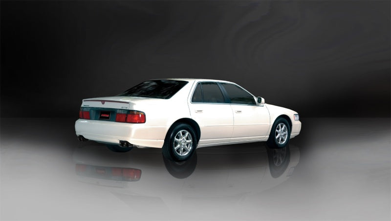 Corsa 98-03 Cadillac Seville 4.6L 2.5in Cat-Back Dual Rear w Twin 35in Black Pro-Series Tips 14150BLK 14150BLK Photo - Mounted