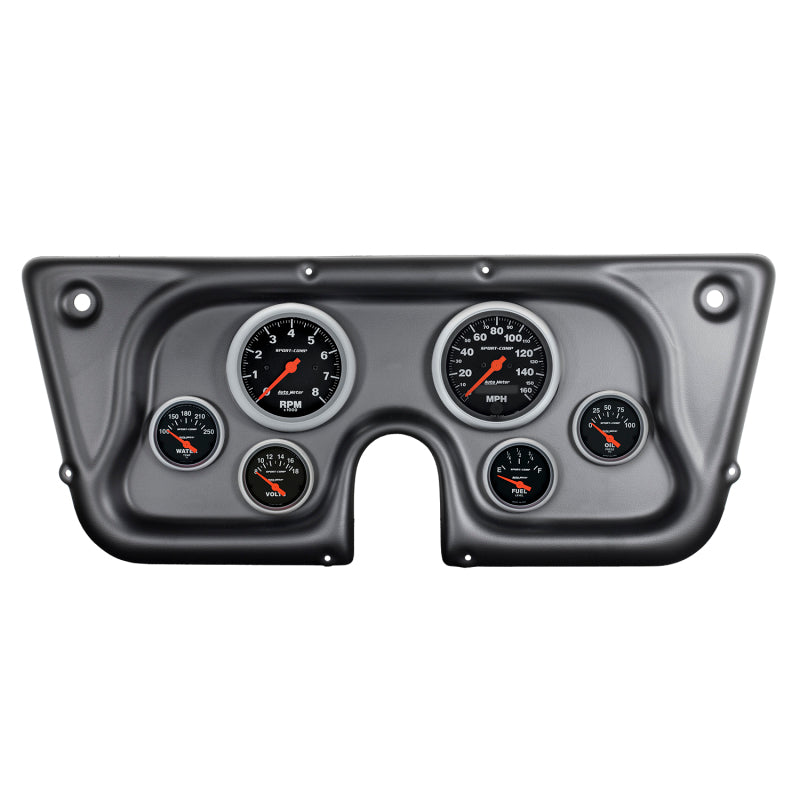 Autometer Sport-Comp 67-72 Chevy Truck C/K/K5/Suburban Dash Kit 6pc Tach/MPH/Fuel/Oil/WTMP/Volt 7032-SC 7032-SC Photo - Primary
