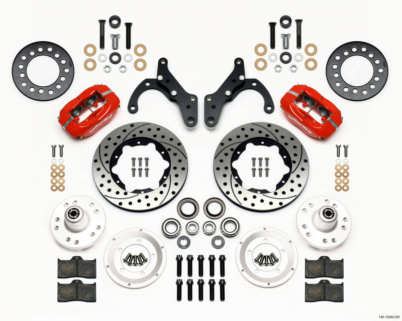 Wilwood FDL Front Kit,11.00",Drill-Red 69-70 Impala Drum/Disc,69-82 Vette 140-12040-DR Photo - Primary