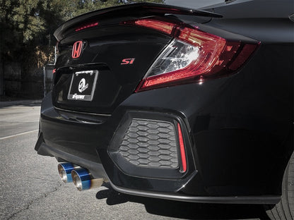 aFe Takeda 3 IN 304 Stainless Steel Cat-Back Exhaust System w/ Blue Flame 49-36621-L Photo - Mounted