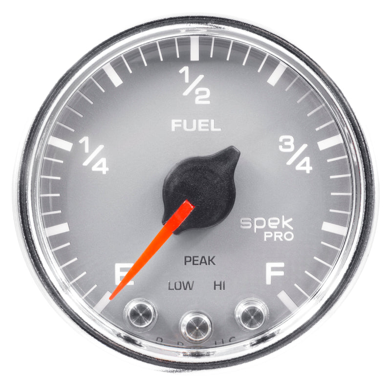 Autometer Gauge, Fuel Level, 2 1/16", 0-270 Programmable, Slvr/Chrm, Spek-Pro P31221 User 1
