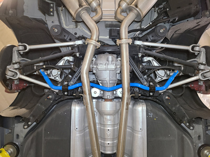aFe 16-21 Infiniti Q50/Q60 3.0L (tt) Front and Rear Sway Bar Set Blue 440-711001-L 440-711001-L Photo - Mounted