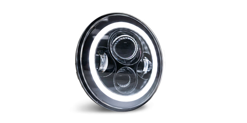 DV8 Offroad 07-18 Jeep Wrangler JK LED Projector Headlights w/ Angel Eyes HL7JK-02 HL7JK-02 Photo - Unmounted