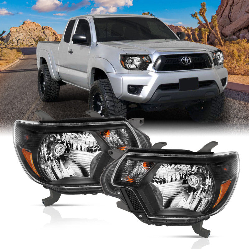 Anzo  2012-2015 Toyota Tacoma Crystal Headlights Black 111395 Photo - lifestyle view