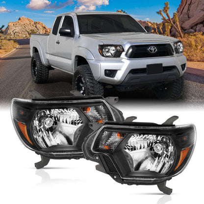 Anzo  2012-2015 Toyota Tacoma Crystal Headlights Black 111395 Photo - lifestyle view