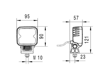 Hella Work Lamp Na 0Gr Md1224 LtDt Rl15 1Ga 996284051 996284051 Technical Drawing