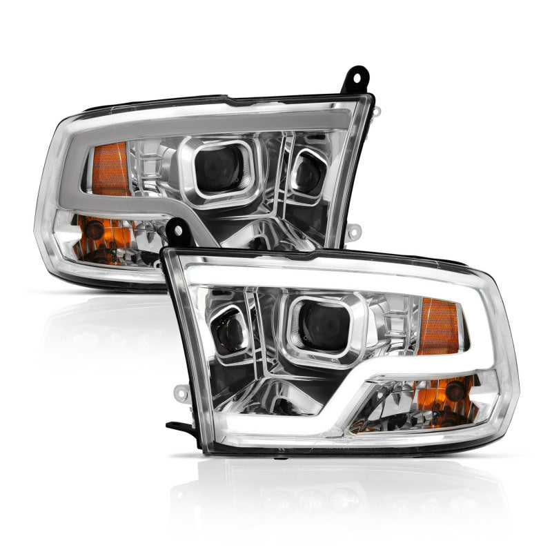Anzo Dodge Ram 09-18 Projector Plank Style Headlight w/ Halo Chrome Clear A 111405 Photo - Unmounted