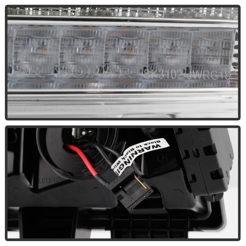 Spyder Jeep Wrangler 2018-2019 (Halogen Model Only) LED Front Bumper Lights - Seq. Signal - Chrome 5086778 5086778 Photo - Unmounted
