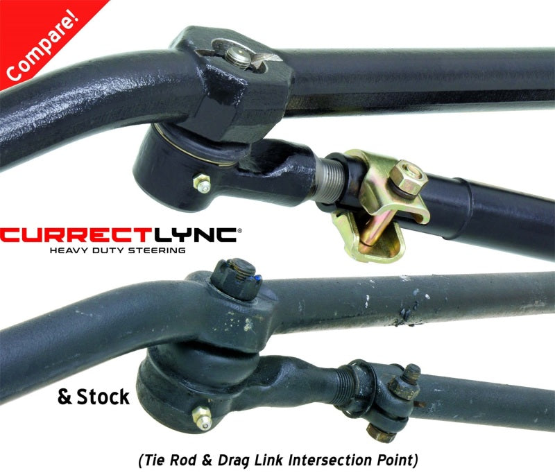 RockJock TJ/LJ/XJ/MJ Currectlync Steering System Bolt-On w/ 1 1/4in Dia. Tie Rod/Forged Drag Link CE-9701 CE-9701 Photo - Unmounted