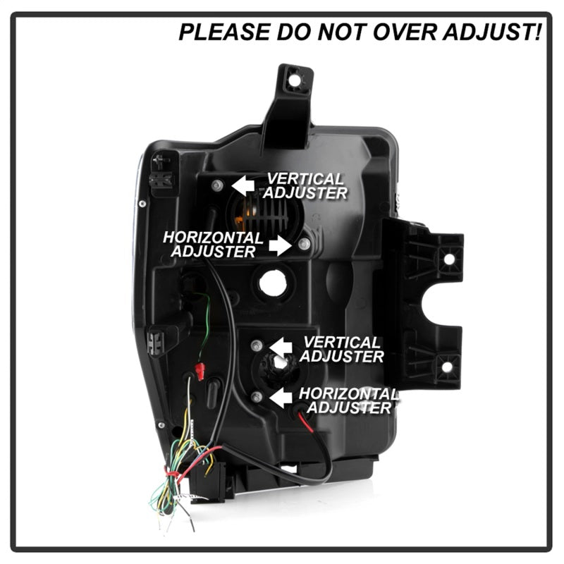 Spyder Ford F-250/350/450 08-10 V2 High-Power LED Headlights-Switch Back-Chrome PRO-YD-FS08PL-SBLB-C 5087744 5087744 Photo - Unmounted