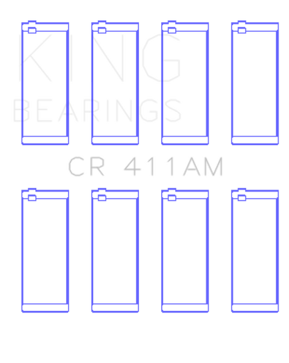 King Engine Bearings VW Ck/Eg/Ep/Fh/Jb/Yj/Yn/Ys/Zf (Size +0.75mm) Connecting Rod Bearing Set CR411AM0.75 CR411AM0.75 Photo - Primary
