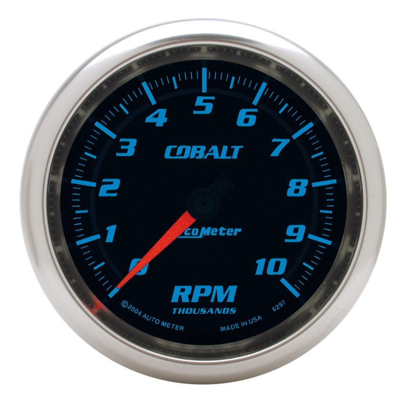 Autometer Gauge, Tachometer, 3 3/8", 10K Rpm, In-Dash, Cobalt 6297 Photo - Primary