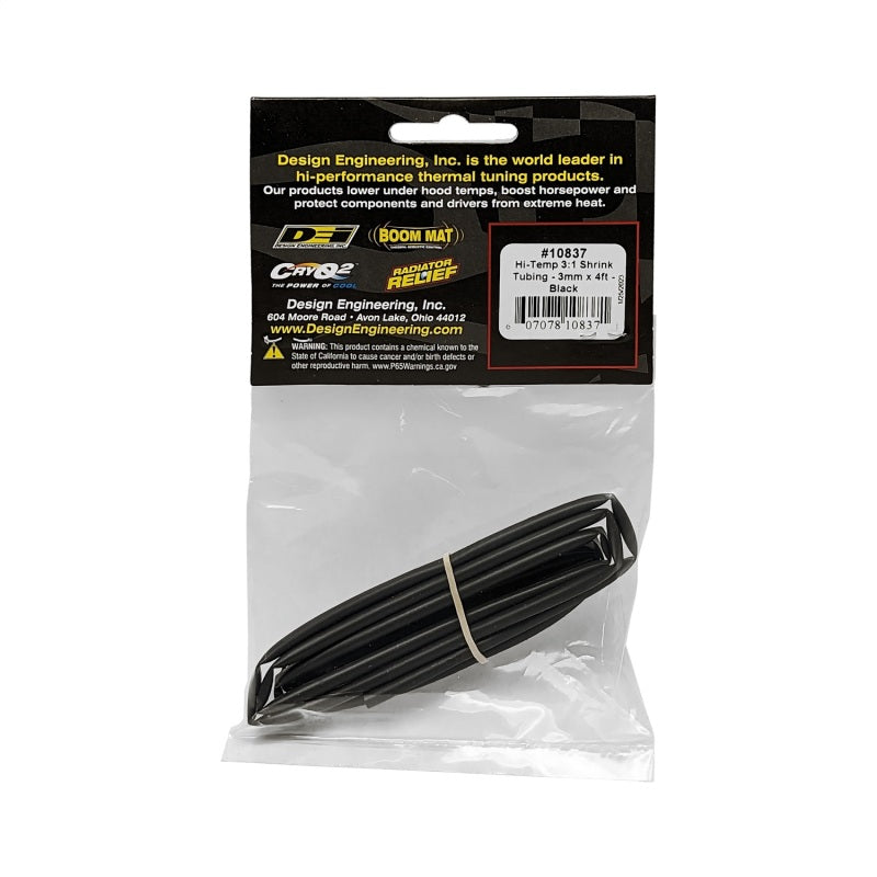 DEI Hi-Temp Shrink Tube 3mm x 4ft - Black 10837 10837 Photo - Unmounted
