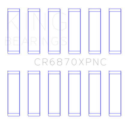 King Engine Bearings King Nissan VR38DETT (Size .025) pMaxKote Performance Con Rod Bearing Set CR6870XPNC0.25 CR6870XPNC0.25 Photo - Primary