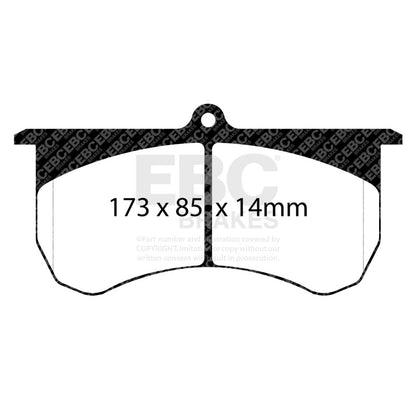 EBC 2015+ Am General HMMWV M1152 6.5L TD Bluestuff Front Brake Pads DP5068NDX DP5068NDX Photo - Unmounted