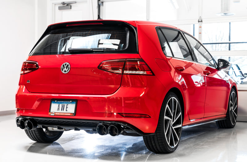 AWE Tuning Volkswagen Golf R MK7 SwitchPath Exhaust w/Diamond Black Tips 102mm 3025-43068 3025-43068 Photo - Mounted