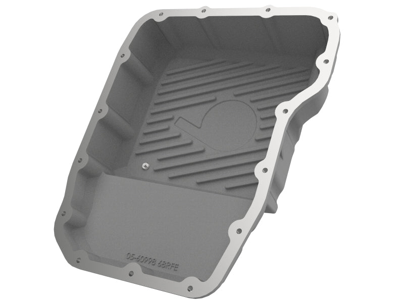 aFe Transmission Pan Raw w/ Machined Fins 13-19 Dodge Diesel Trucks L6-6.7L (td) 46-71160A 46-71160A Photo - Unmounted