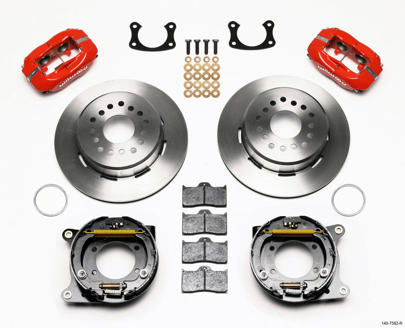 Wilwood Forged Dynalite P/S Park Brake Kit Red New Big Ford 2.36in Offset 140-7582-R 140-7582-R Photo - Primary