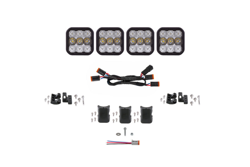 Diode Dynamics SS5 Pro Universal CrossLink 4-Pod Lightbar - White Combo DD7240 DD7240 Photo - Primary