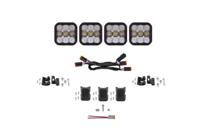 Diode Dynamics SS5 Pro Universal CrossLink 4-Pod Lightbar - White Combo DD7240 DD7240 Photo - Primary