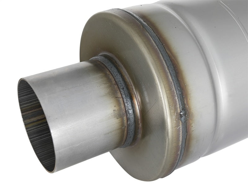 aFe MACH Force-Xp 3" 409 Stainless Steel Muffler 3" Inlet/Outlet, 14"L x 6 49M00012 Photo - Unmounted