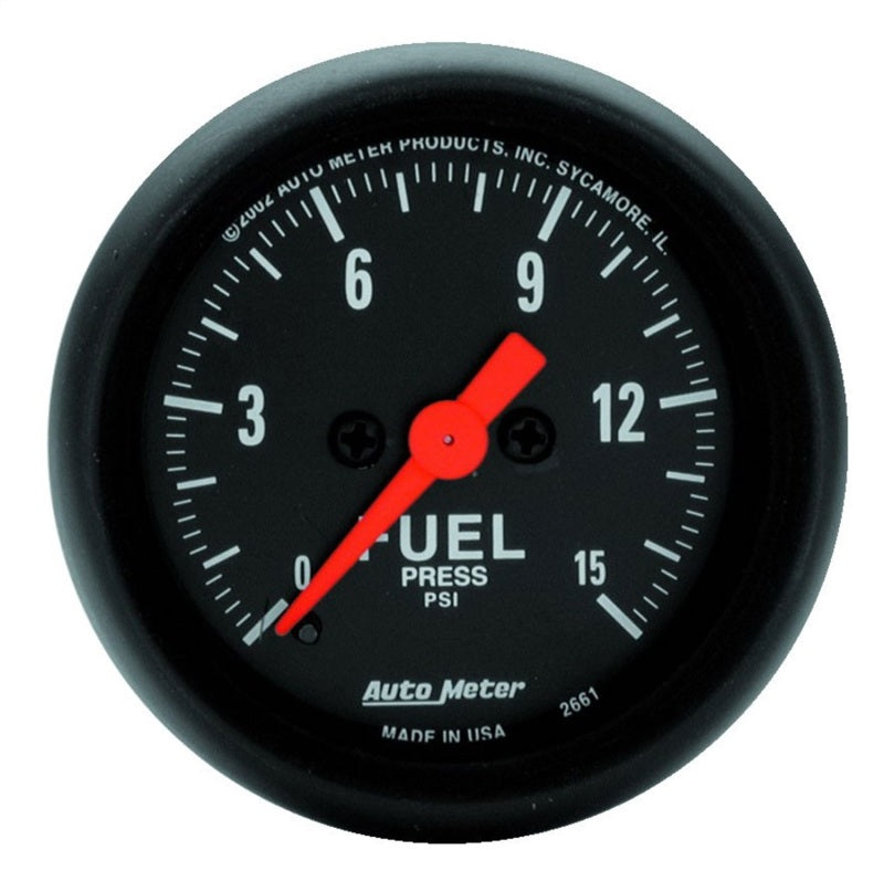 Autometer Gauge, Fuel Pressure, 2 1/16", 15Psi, Digital Stepper Motor, Z-Series 2661 Photo - Primary