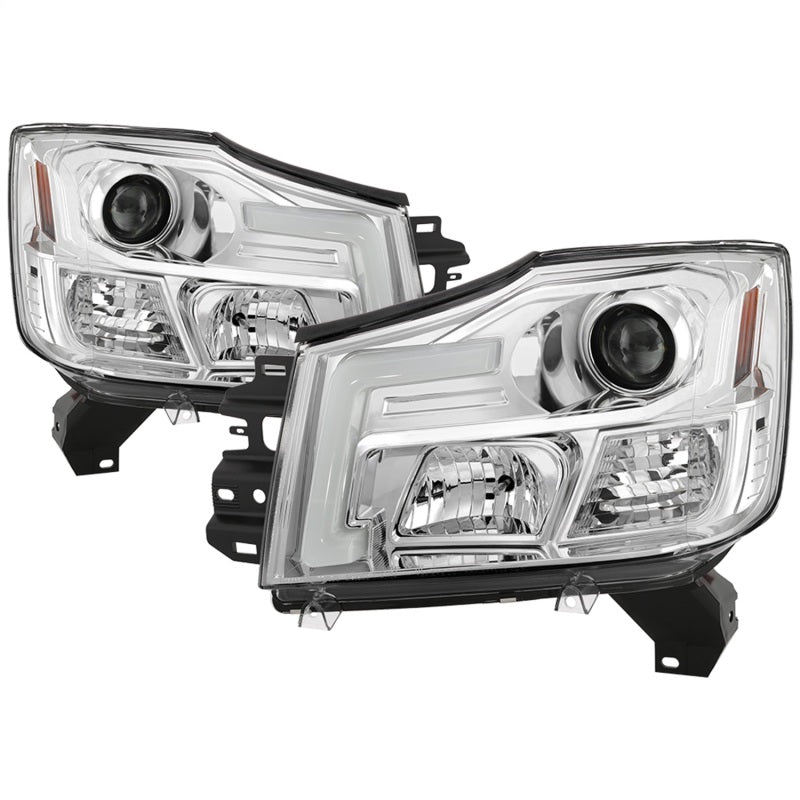 Spyder 04-15 Nissan Titan / 04-07 Nissan Armada V2 Projector Headlights - Chrome PRO-YD-NTI04-DRL-C 5085498 5085498 Photo - Primary