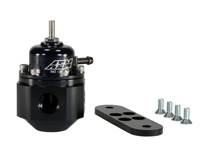 AEM Electronics Universal Fuel Pressure Regulator Black 25-302BK Photo - out of package