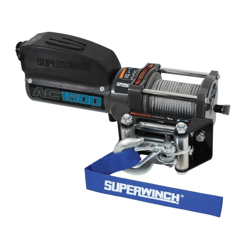 Superwinch 1500lb Winch 1.1HP 120V 1/8in x 35ft Wire Rope SUP1715001 1715001 Photo - out of package