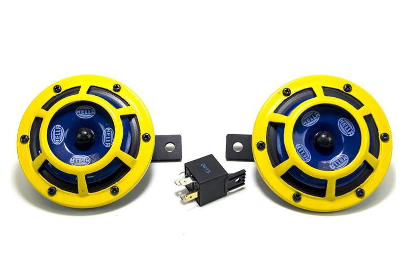 Hella Sharptone Horn Kit 12V 415/350Hz Yellow (3BB922000731 = H31000001) (Min Qty 360) H31000001 H31000001 Photo - out of package