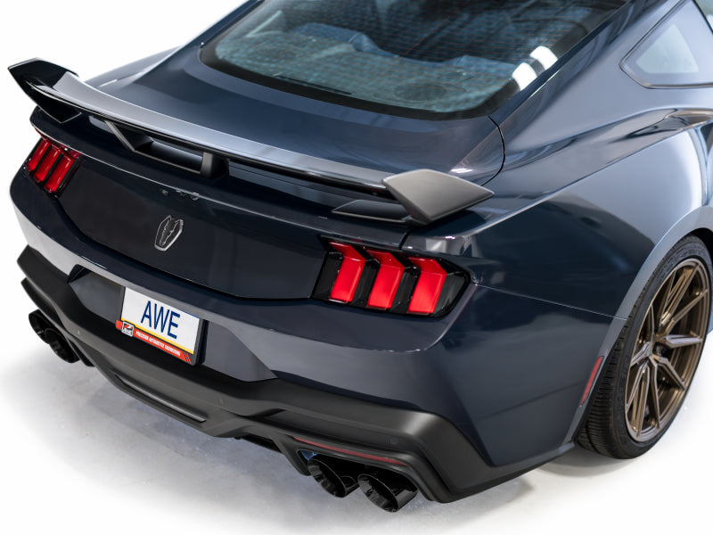 AWE Tuning AWE 2024 Ford Mustang Dark Horse S650 RWD Track Edition Catback Exhaust w/ Quad Diamond Black Tips 3020-43375 3020-43375 Photo - Mounted