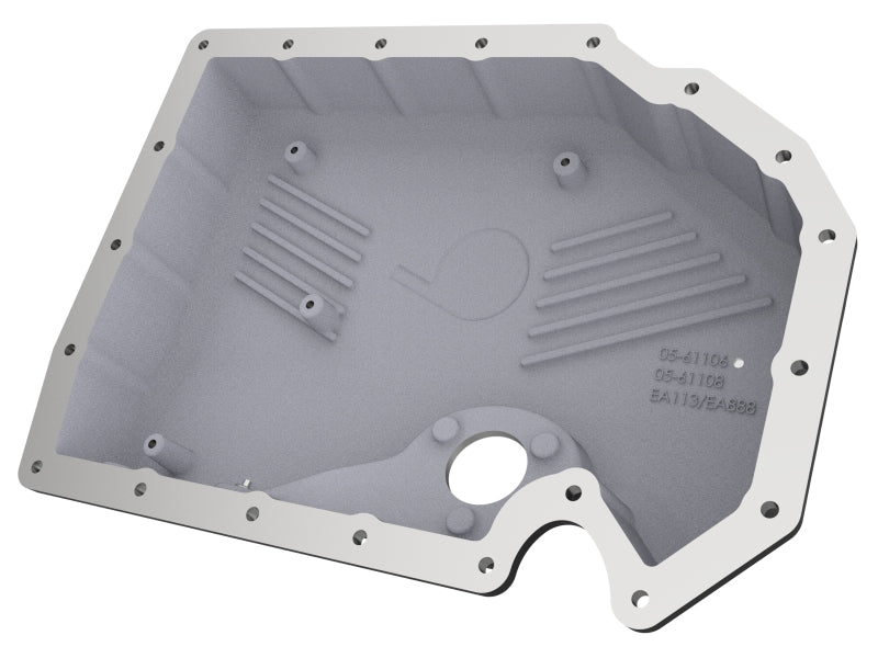 aFe 05-19 VW 1.8L/2.0L w/ Oil Sensor Engine Oil Pan Black POWER Street Series w/ Machined Fins 46-71210B 46-71210B Photo - Unmounted