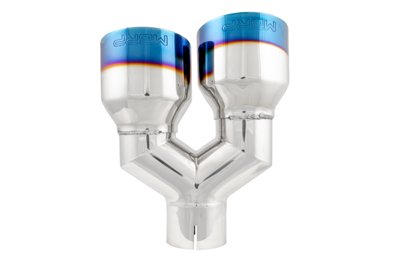 MBRP Burnt End Tip 2.5 ID Dual 4 OD Out 9.55 length Single wall 304 Stainless Steel Pass Side T5177BE T5177BE Photo - Close Up