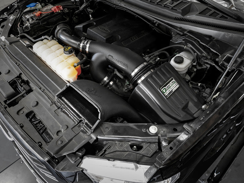 aFe Quantum Pro DRY S Cold Air Intake System 15-18 Ford F150 EcoBoost 53-10008D Photo - Mounted