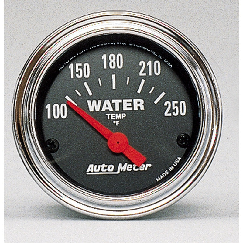 Autometer 2-1/16" Water Temperature, 100-250 °F, Air-Core, Traditional Chrome 2532 Photo - Primary