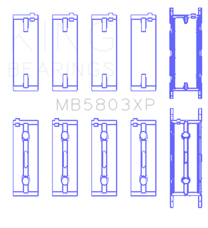 King Engine Bearings King BMW S65B40A Crankshaft Main Bearings Set of 5 MB5803XP MB5803XP Photo - Primary