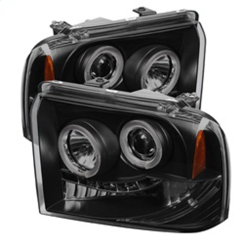 Spyder Ford F250/350 05-07 Projector Headlights LED Halo LED Blk Smke PRO-YD-FS05-HL-BSM 5078483 5078483 Photo - Primary