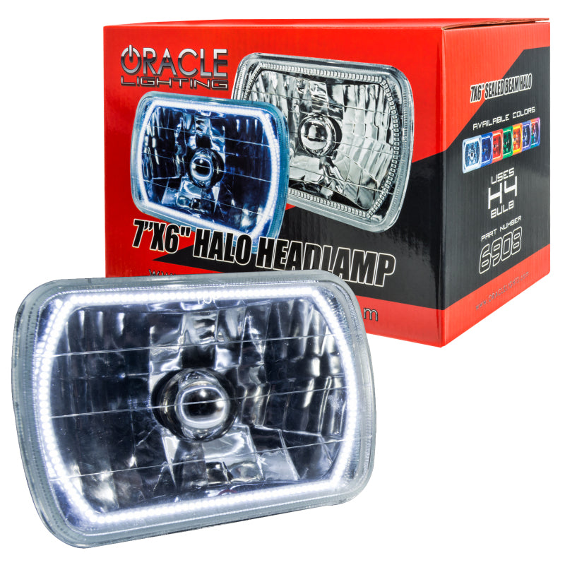 ORACLE Lighting Oracle Pre-Installed Lights 7x6 IN. Sealed Beam - White Halo 6908-001 6908-001 Photo - Close Up