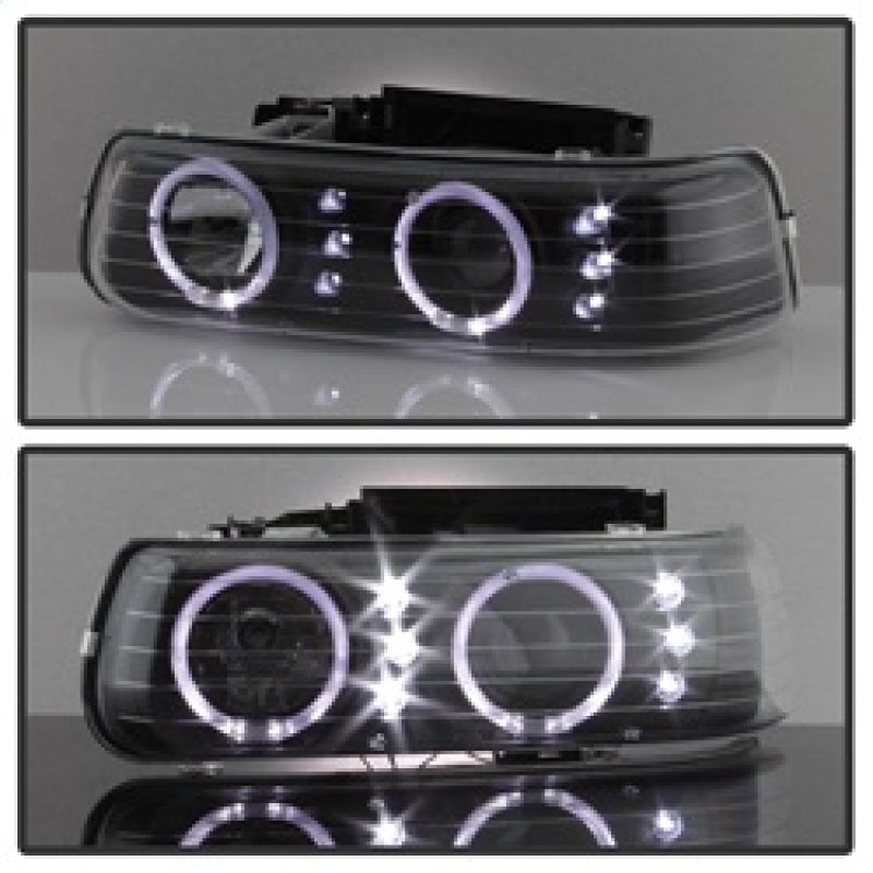 SPYDER xTune Chevy Silverado 1500/2500 99-02 Bumper Projector Headlights - LED - Black PRO-JH-CSIL99-SET-BK 9036781 9036781 Photo - Unmounted