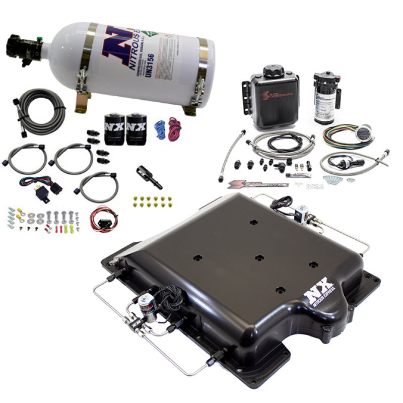 Nitrous Express Dodge Hellcat Supercharger Lid Nitrous/Water Injection Kit (100-400HP) w/10lb Bottle 20972BMF-10 20972BMF-10 Photo - Primary