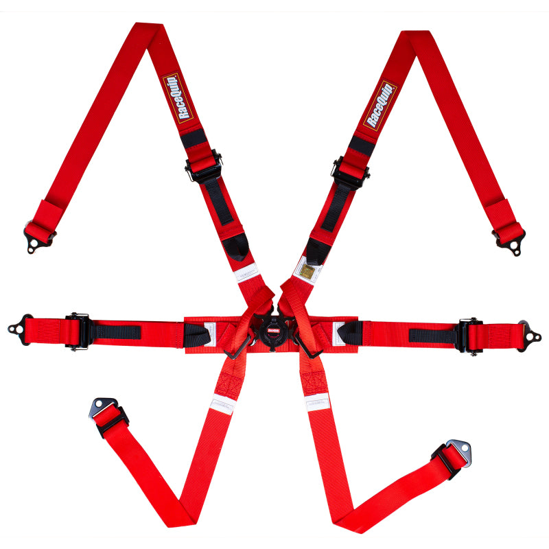 RaceQuip Red FIA 6pt Pull Up Lap FHR Formula Sub 857017 857017 Photo - Primary