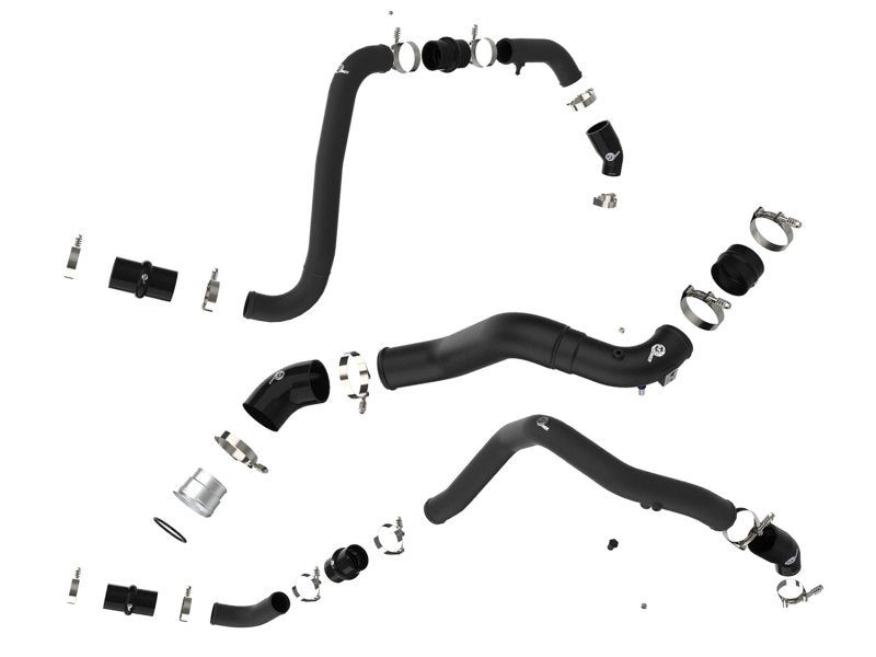 aFe BladeRunner 21-22 Ford F-150 Ecoboost V6-3.5L(tt) Aluminum Hot and Cold Charge Pipe Kit Black 46-20514-B 46-20514-B Photo - Unmounted
