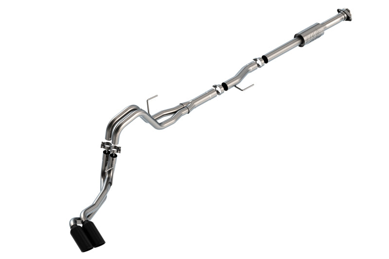 Borla F-150 2021 2.7L/3.5L 4dr CC SB EC STB Lari/King R/Plinum/LTD 3/2.25 DSE CB AK BLK CHR Tips 140872BC 140872BC Photo - Primary