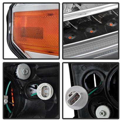 SPYDER xTune 14-17 Toyota Tundra DRL LED Light Bar Projector Headlights - Chrome (PRO-JH-TTU14-LB-C) 9043048 9043048 Photo - Unmounted