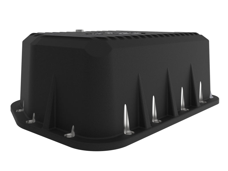 aFe Transmission Pan, Black w/ Machined Fins: Dodge Diesel Trucks 94-07 L6 46-70052 Photo - Unmounted